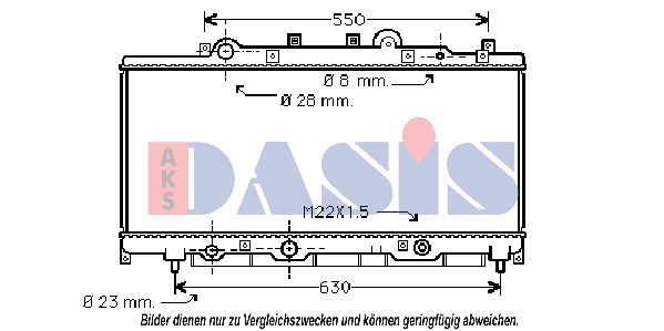 AKS DASIS Радиатор, охлаждение двигателя 080980N